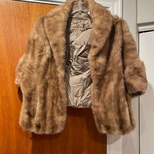 Vintage brown mink  shawl